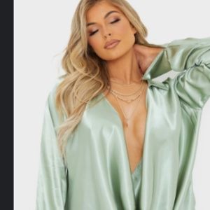 Long cowl neck shirt